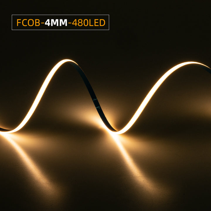 FCOB LED Strip 480 LEDs 3000K 4000K 6000K 4mm Linear Ribbon RA90 Dimma