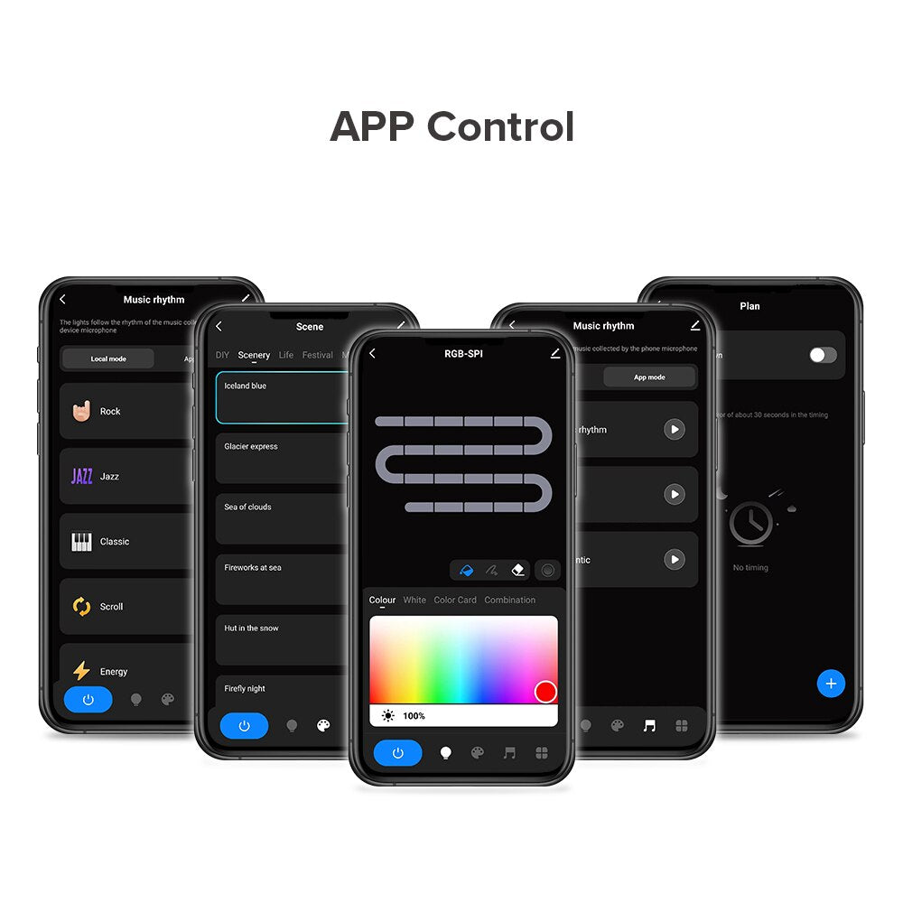 BTF-LIGHTING 2.4G RF Tuya SPI LED Wifi Controller Remote Alexa Google ...