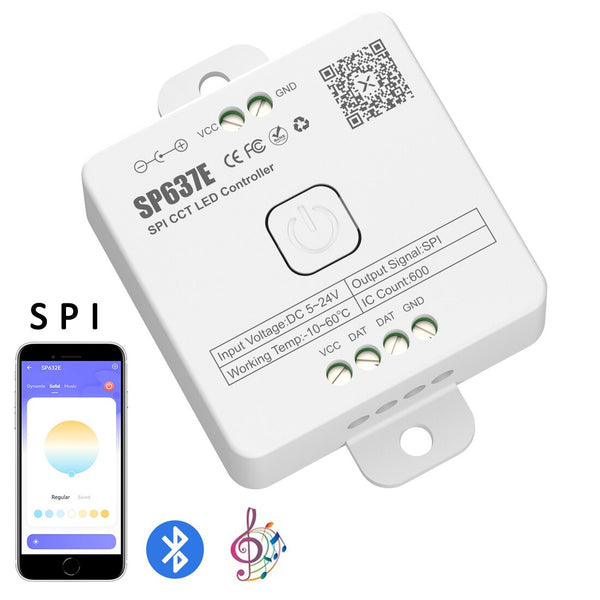 SPI FCOB LED Controller SP636E-SP639E Pixels WS2812B RGB SK6812 WS2814 RGBW Light Strip Bluetooth Music IOS Android 2.4G