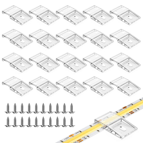 10Pcs Mount Connector Self-adhesive Clip with Screw for 10mm PCB FCOB WS2812B LED Light Strip Wire Bundle Holder